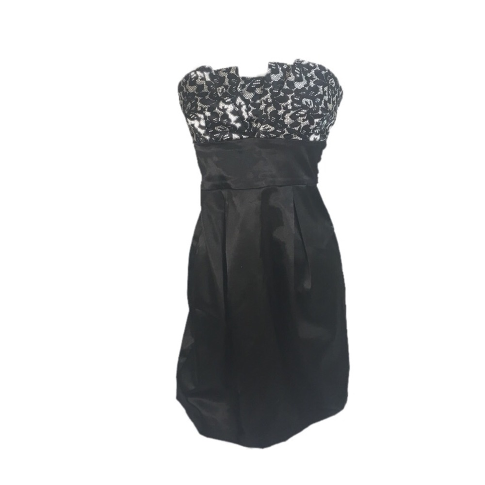Prom Small Formal Short Black White Dress Lace
